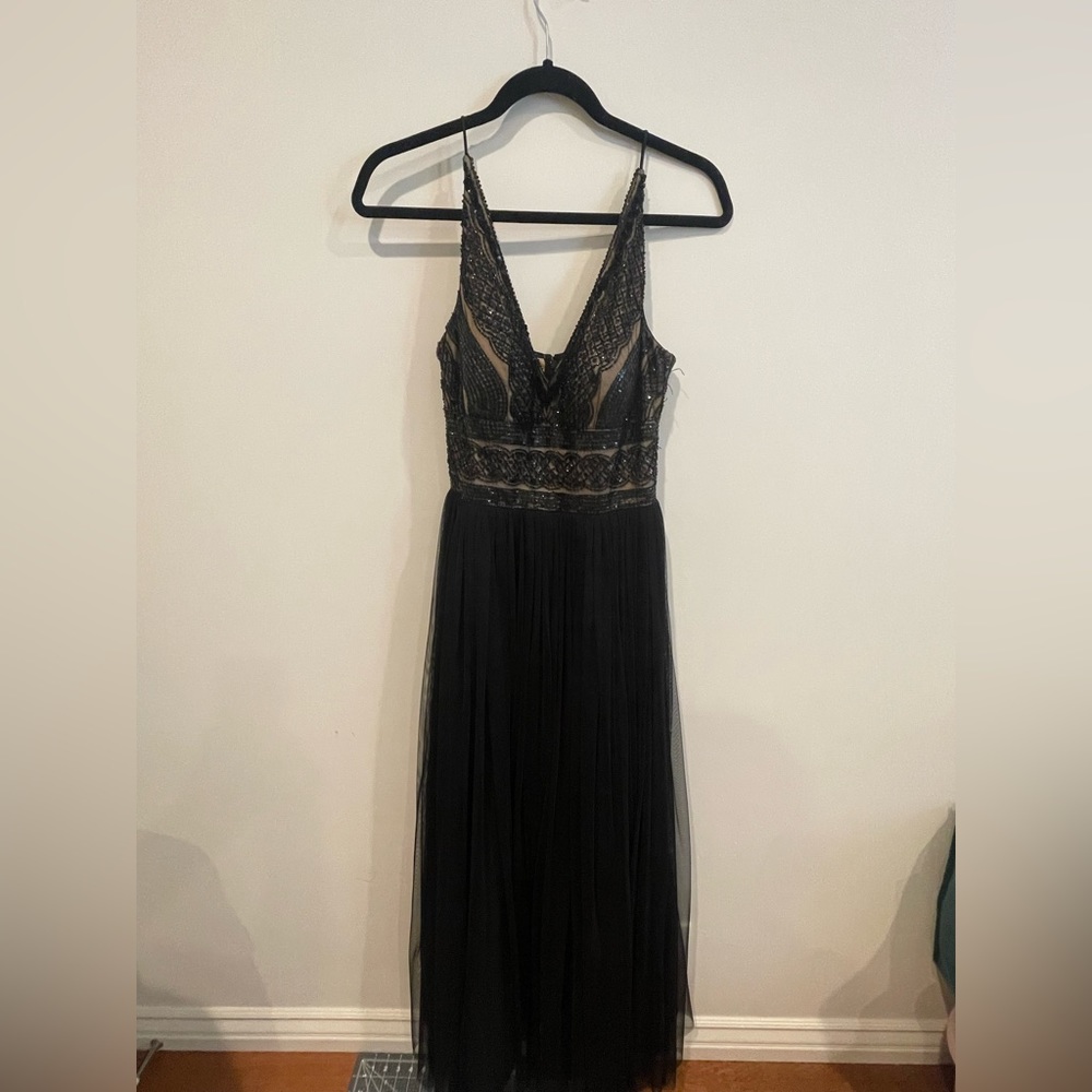 Aiden Mattox Beaded Tulle Gown size 4
